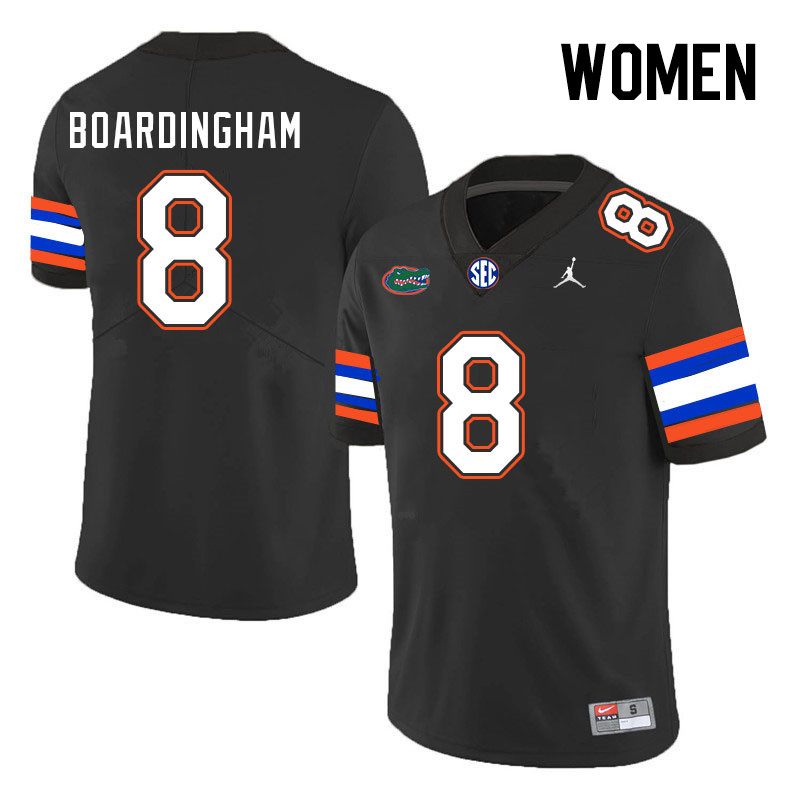 Women #8 Arlis Boardingham Florida Gators College Football Jerseys Stitched Sale-Black